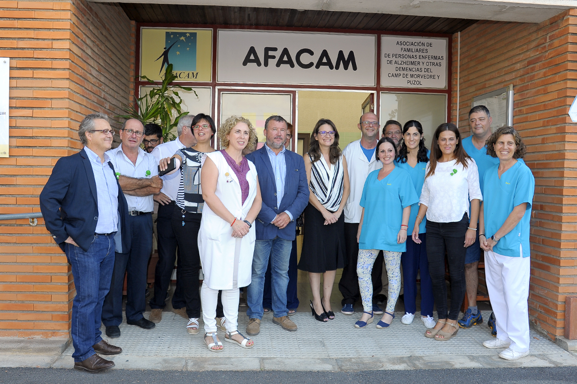 La vicepresidenta de la Generalitat Valenciana Mónica Oltra visita las instalaciones de AFACAM en Sagunto