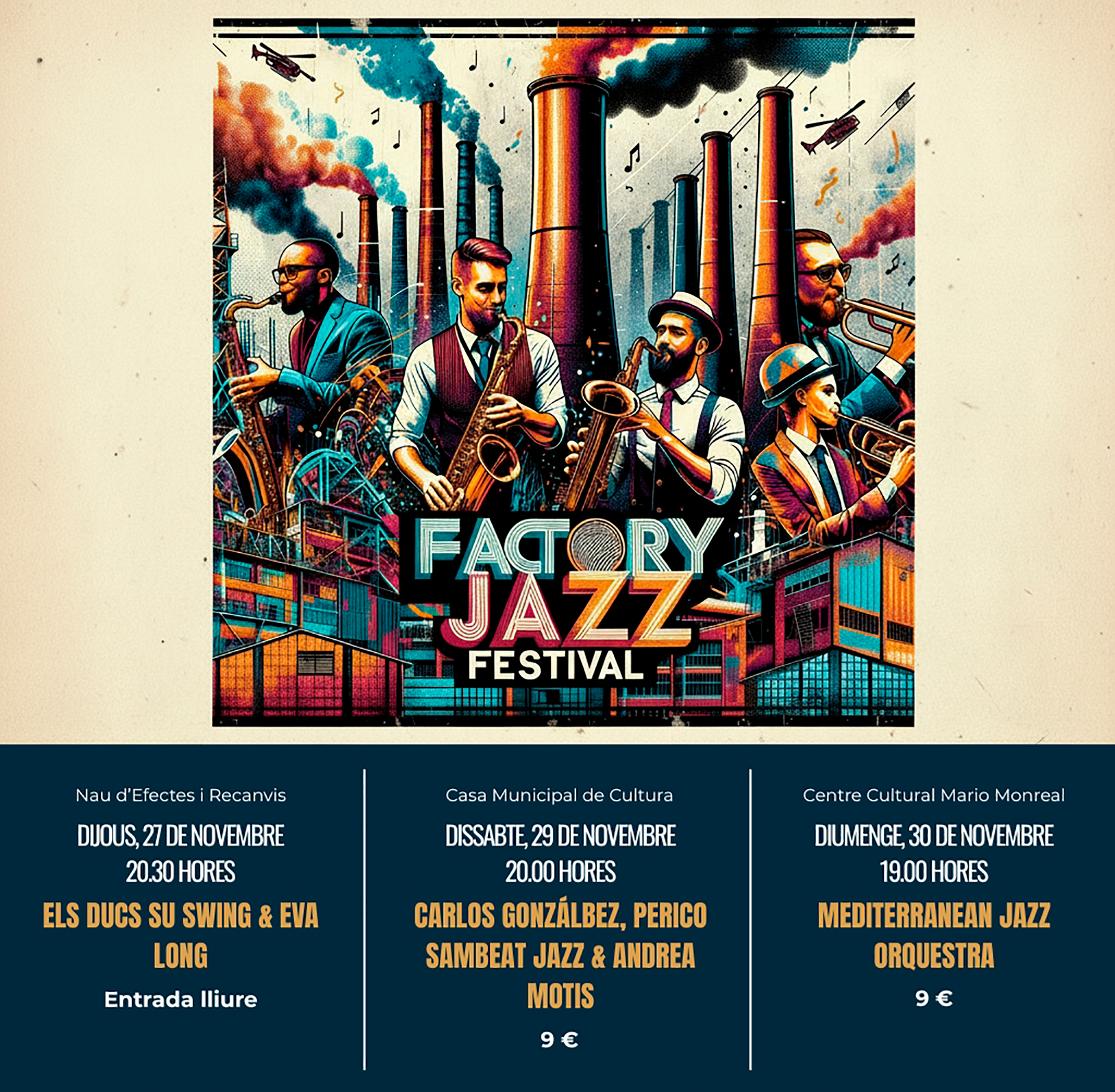 Sagunto presenta el I Festival Factory Jazz, un encuentro entre música y patrimonio industrial