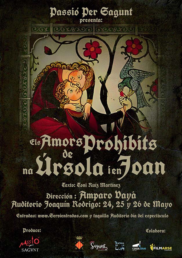 'Els amors prohibits de Na Úrsola i En Joan', una obra de Passió per Sagunt coproducida por el Ayuntamiento