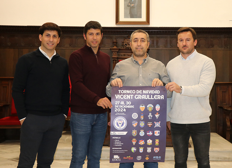 El Fútbol Base Sagunto y el Ayuntamiento presentan el Torneo de Navidad Vicent Graullera 
