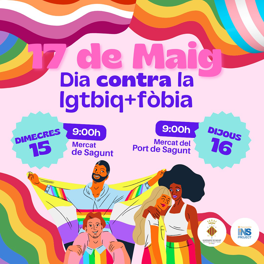 El departamento de Políticas LGTBIQ+ celebra el Día contra la LGTBIQ+fobia en los mercados municipales