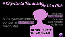 El Ayuntamiento de Sagunto secunda la acción #19JAlertaFeminista, propuesta por diferentes asociaciones y organizaciones feministas 