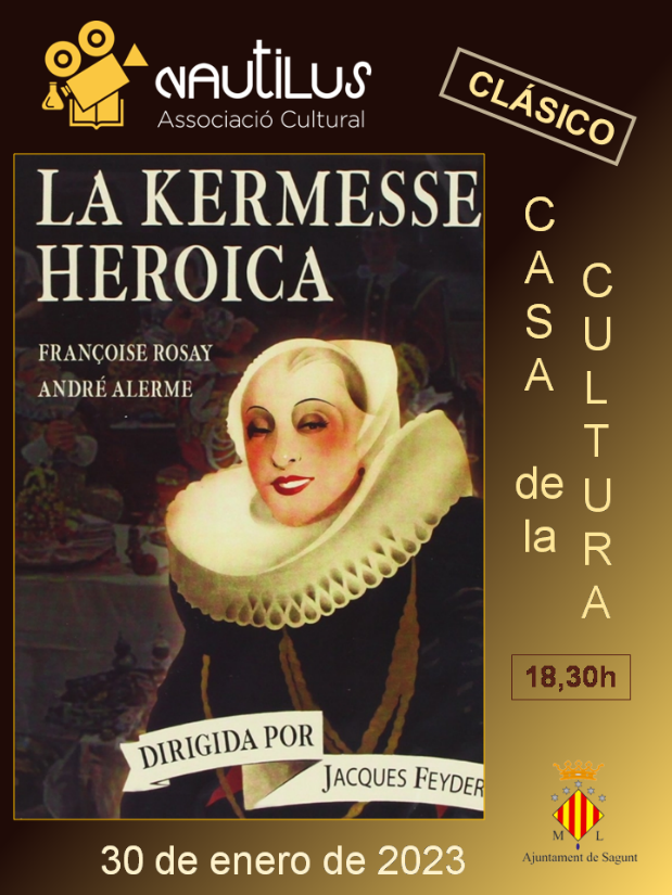 Nautilus proyectará esta tarde a las 18.30 horas la película 'La Kermesse Heroica' en la Casa Municipal de Cultura