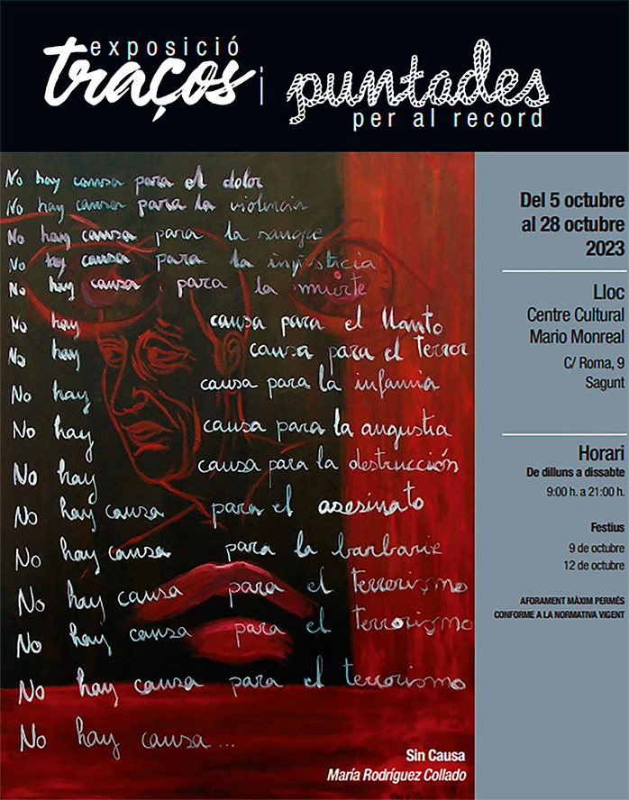 La Asociación 11M Afectados del Terrorismo expone 'Trazos y puntadas para el recuerdo'