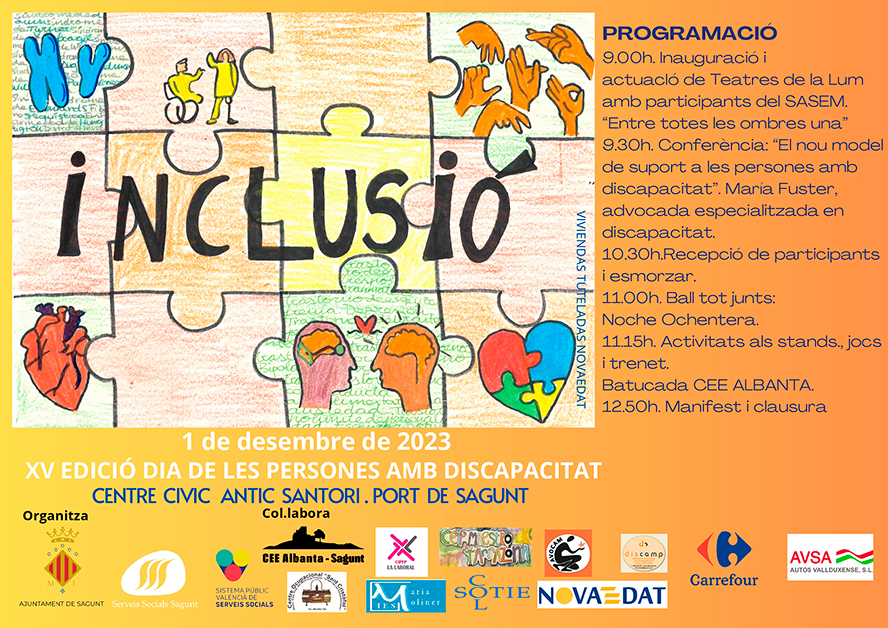 Sagunto celebrará el Día Internacional de las Personas con Discapacidad