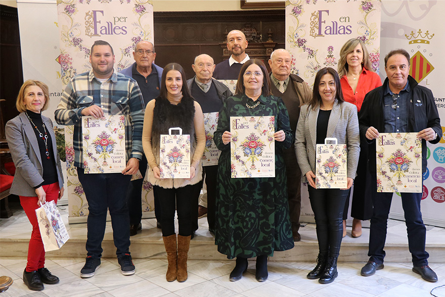 La campaña “En Fallas, damos color al comercio local” anima a realizar las compras en establecimientos del municipio