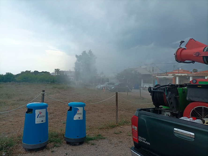 La empresa de control de plagas de Sagunto intensifica los tratamientos adulticidas para hacer frente a los mosquitos