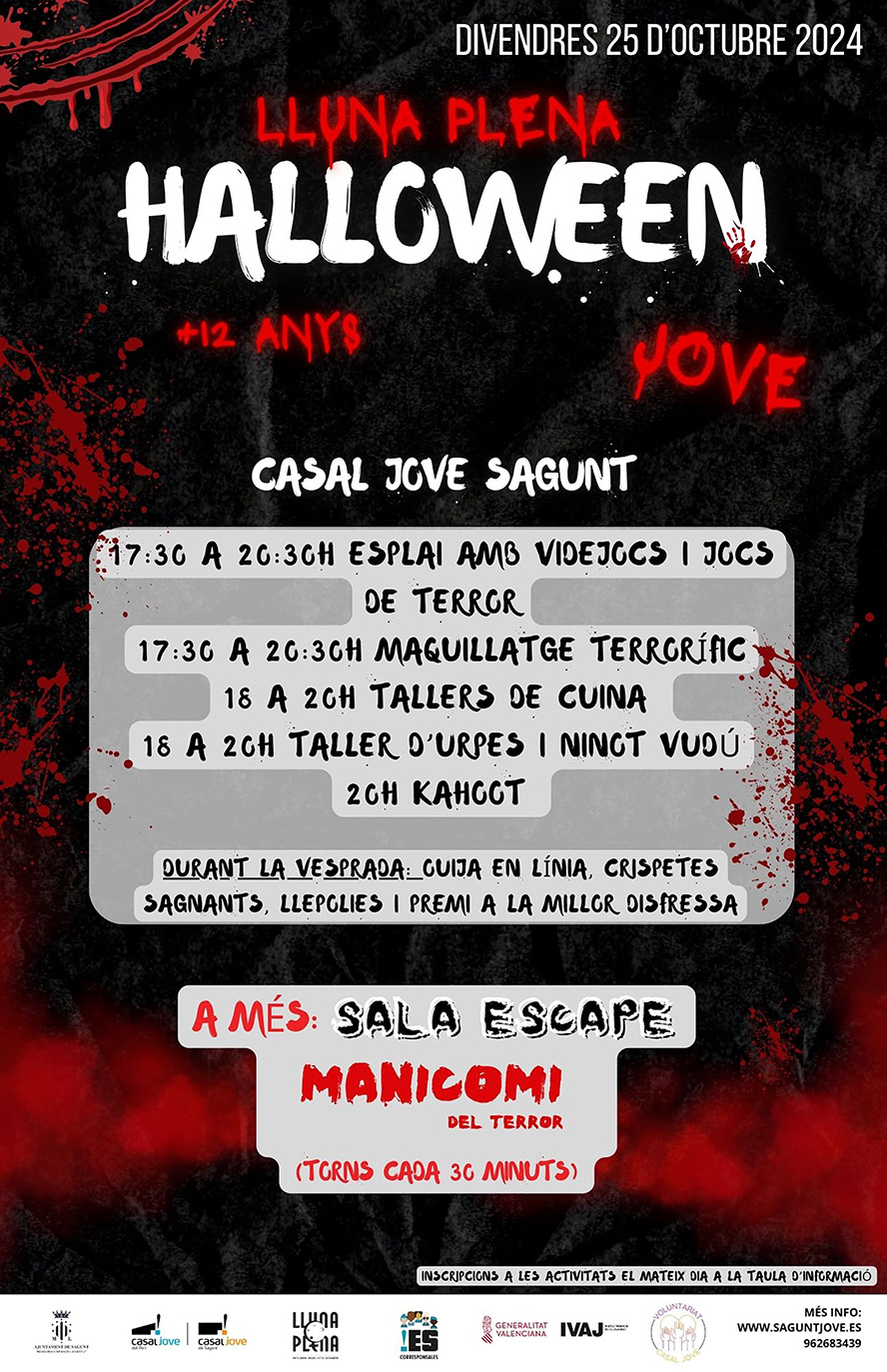La Lluna Plena de Terror celebra Halloween en el Casal Jove de Sagunto