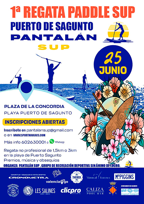  El grupo Pantalán SUP organiza una regata no profesional de paddle surf en la playa de Puerto de Sagunto