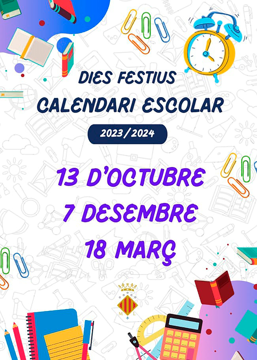  Aprobado el calendario escolar de Sagunto  para el curso 2023-2024 