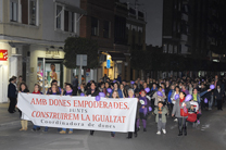 Miembros de la corporación asisten a la manifestación con motivo del 8 de marzo, Día Internacional de la Mujer