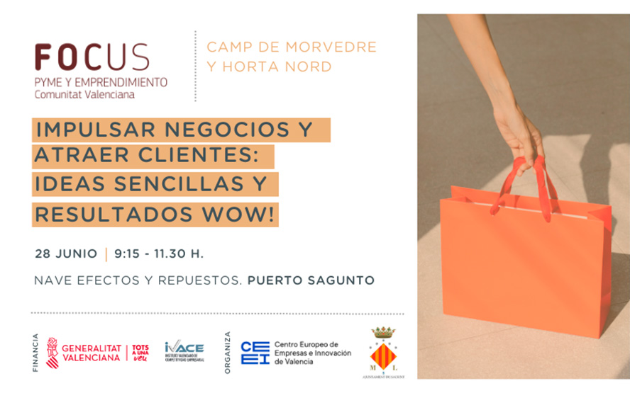 El negocio local aprenderá en Sagunto a diferenciarse y a captar la atención del cliente en el Focus Pyme y Emprendimiento