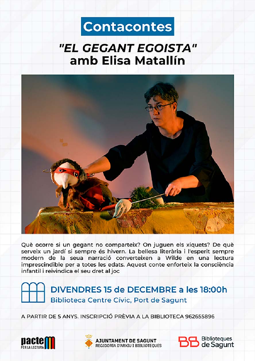 'El gegant egoista', un cuentacuentos que fortalece la conciencia infantil y reivindica el derecho al juego