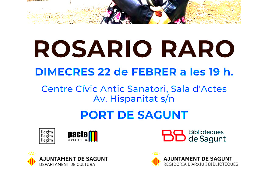 El próximo miércoles 22 ‘Diàlegs de Llibres’ tendrá como invitada a la escritora Rosario Raro