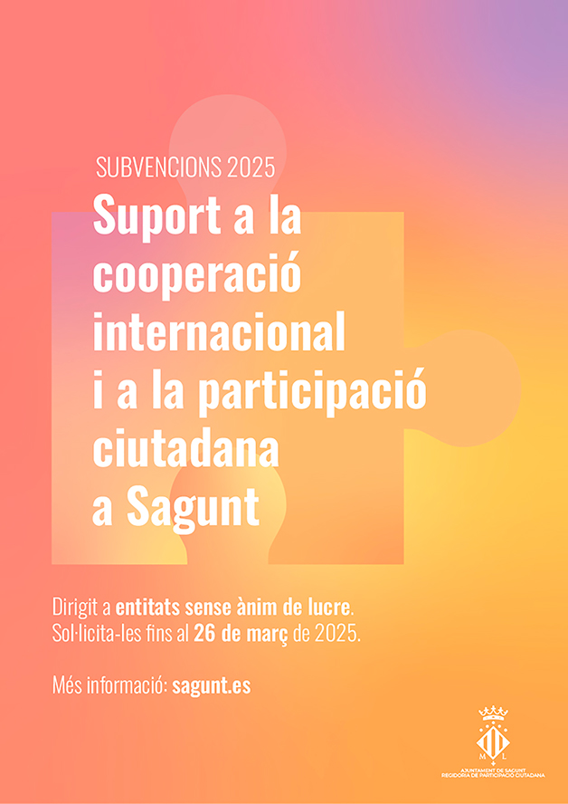 El Ayuntamiento lanza dos nuevas convocatorias de subvenciones de participación ciudadana y cooperación internacional