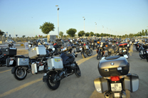 Hoy han salido desde Sagunto a Lisboa 350 motocicletas