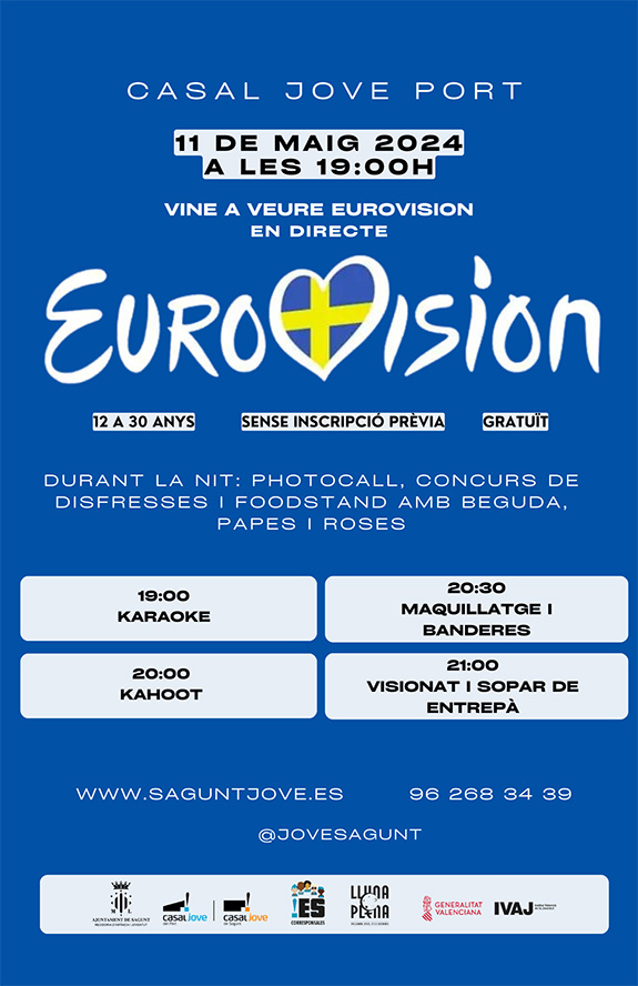 Encuentro en el Casal Jove de Puerto de Sagunto para disfrutar de Eurovisión en directo