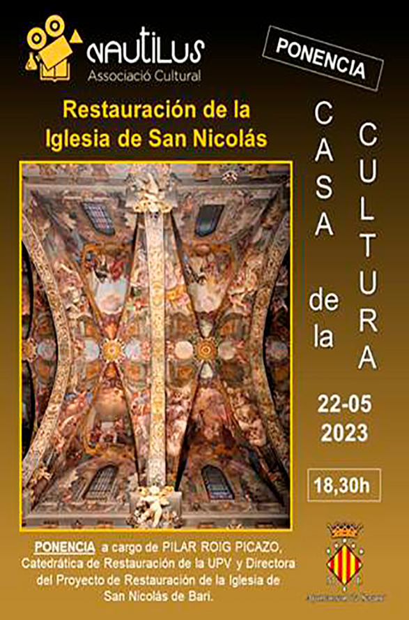 Nautilus organiza una ponencia sobre la restauración de la Iglesia de San Nicolás de Bari 
