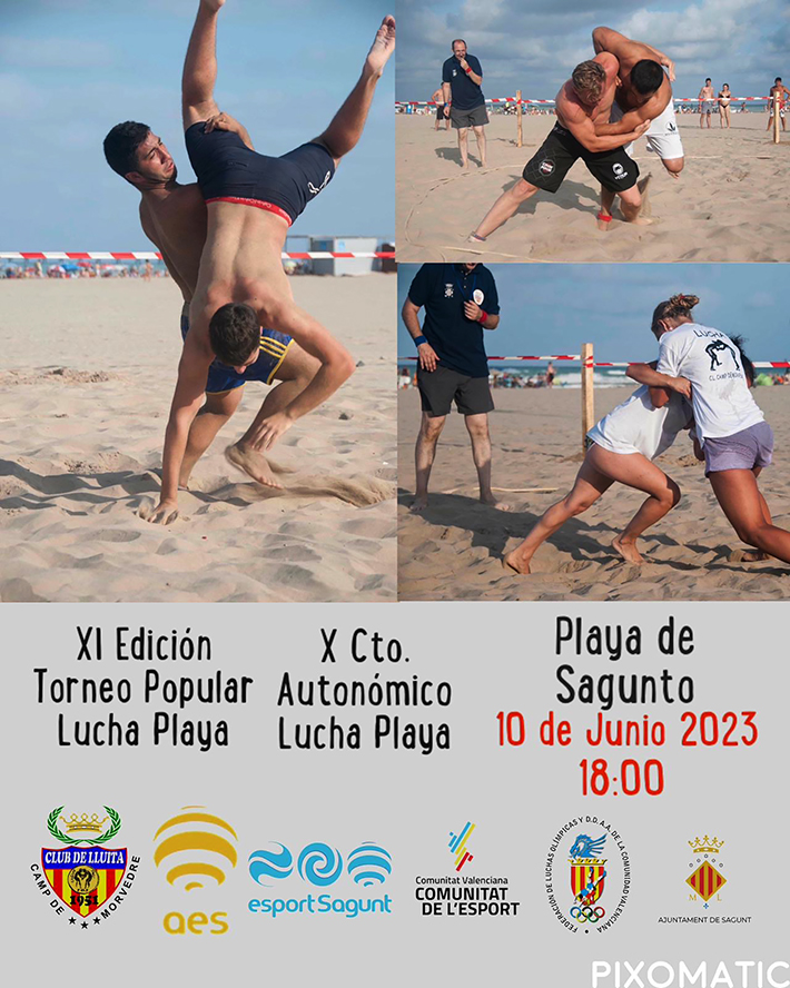 La playa de Puerto de Sagunto será el escenario del Campeonato de la Comunidad Valenciana de Lucha Playa