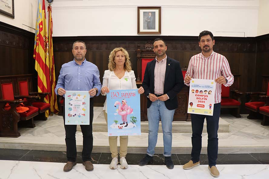 El Ayuntamiento de Sagunto presenta las nuevas ediciones del Campus Delfín, la Escola d’Estiu y el Diverestiu